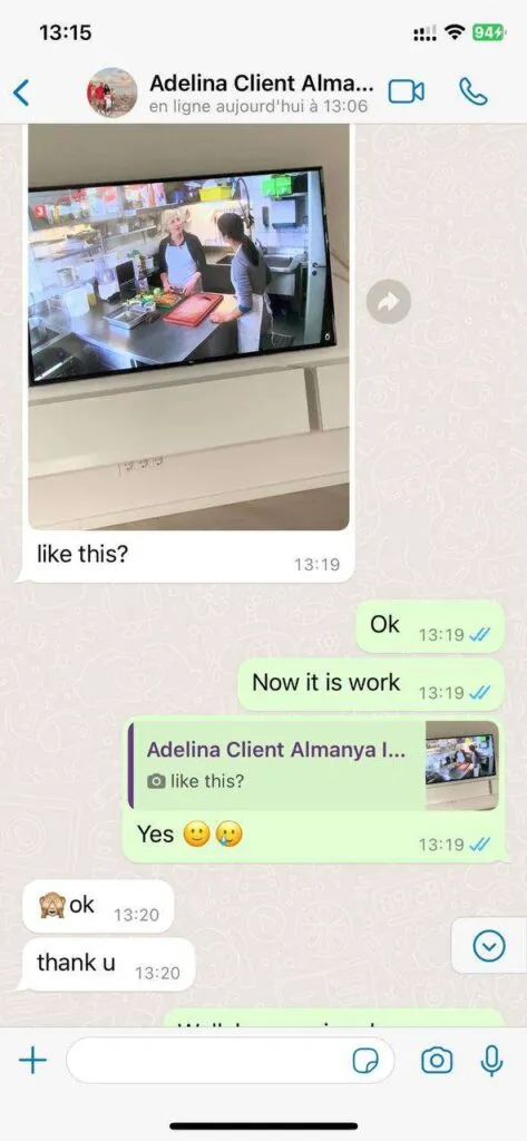 WhatsApp konversation om IPTV support 4